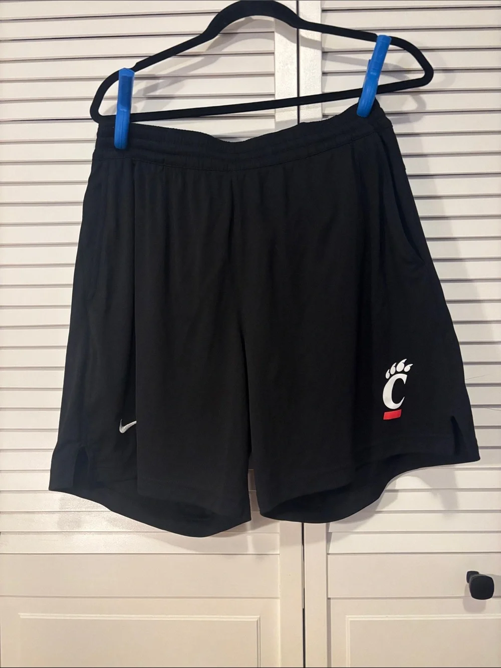 Nike Black Athletic Shorts with Cincinnati C Logo